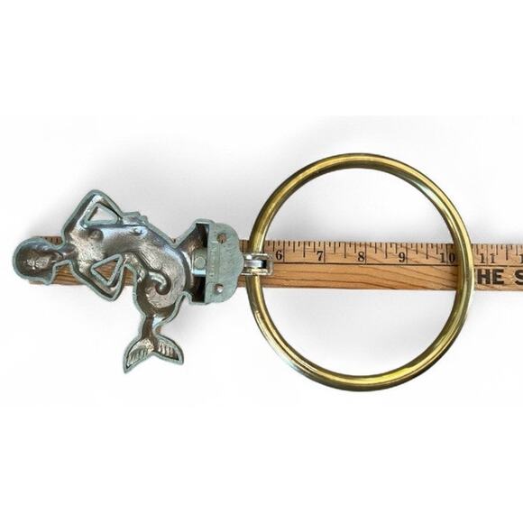 Vtg Hall Mack Mermaid Towel Ring Wall Mount Bathroom Kitsch Hollywood Regency - Picture 7 of 7